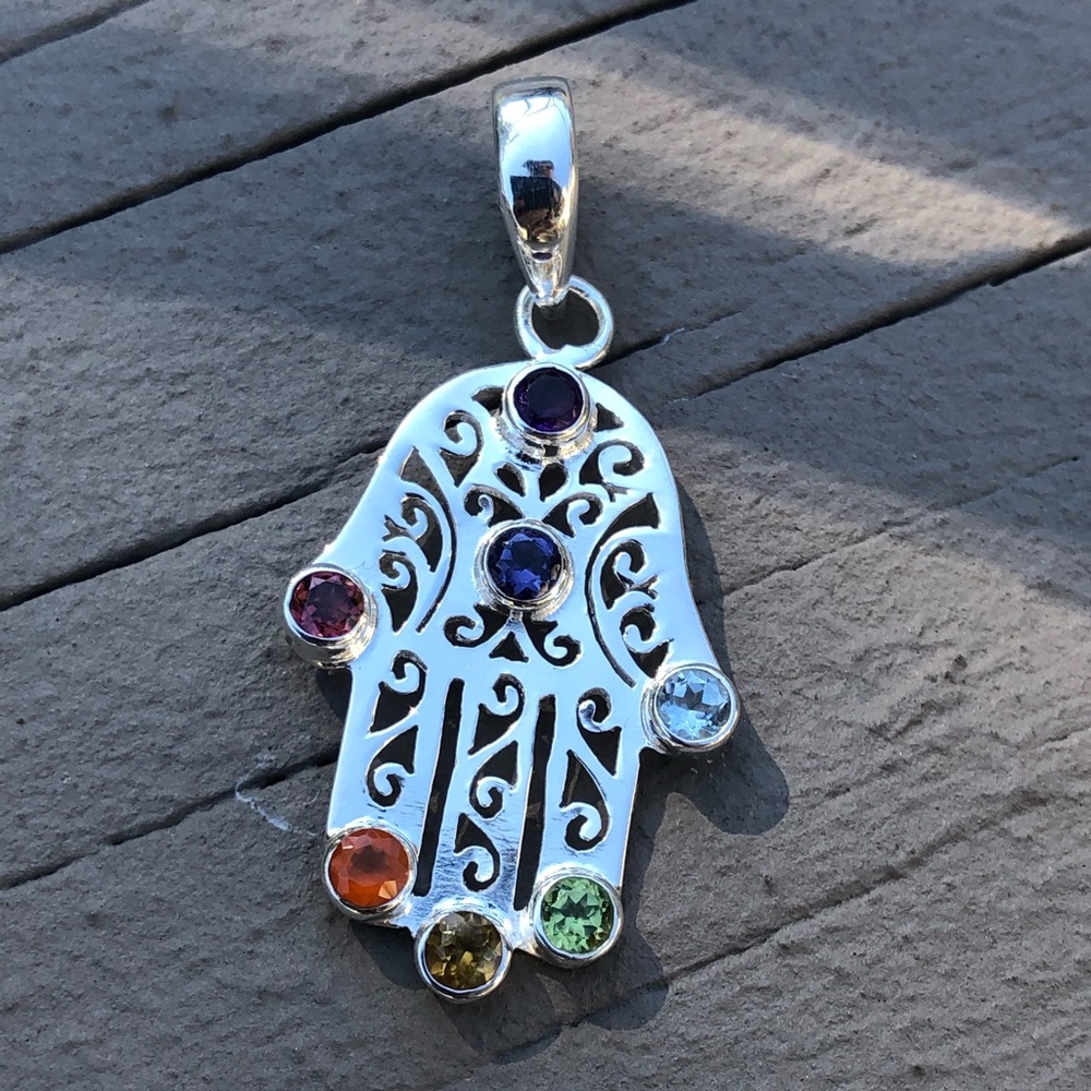 New pendant Evil Eye Hamsa Sterling silver - Picture 3 of 5